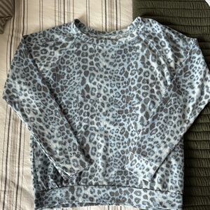 Prince Peter Collection Blue and Gray Animal Print Top
